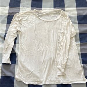 J crew White Long Sleeve Top